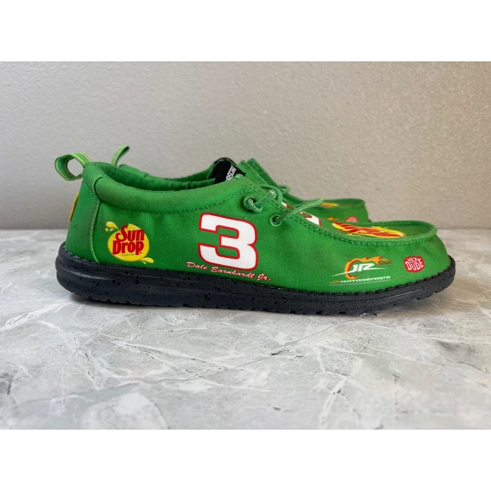 Hey Dude Wally NASCAR Dale Earnhardt Jr Sun Drop Green Shoes Mens 11‎